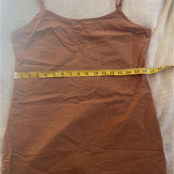 RHYTHM. CLASSIC SLIP DRESS - linen mini dress - CARAMEL - Picture 10 of 11